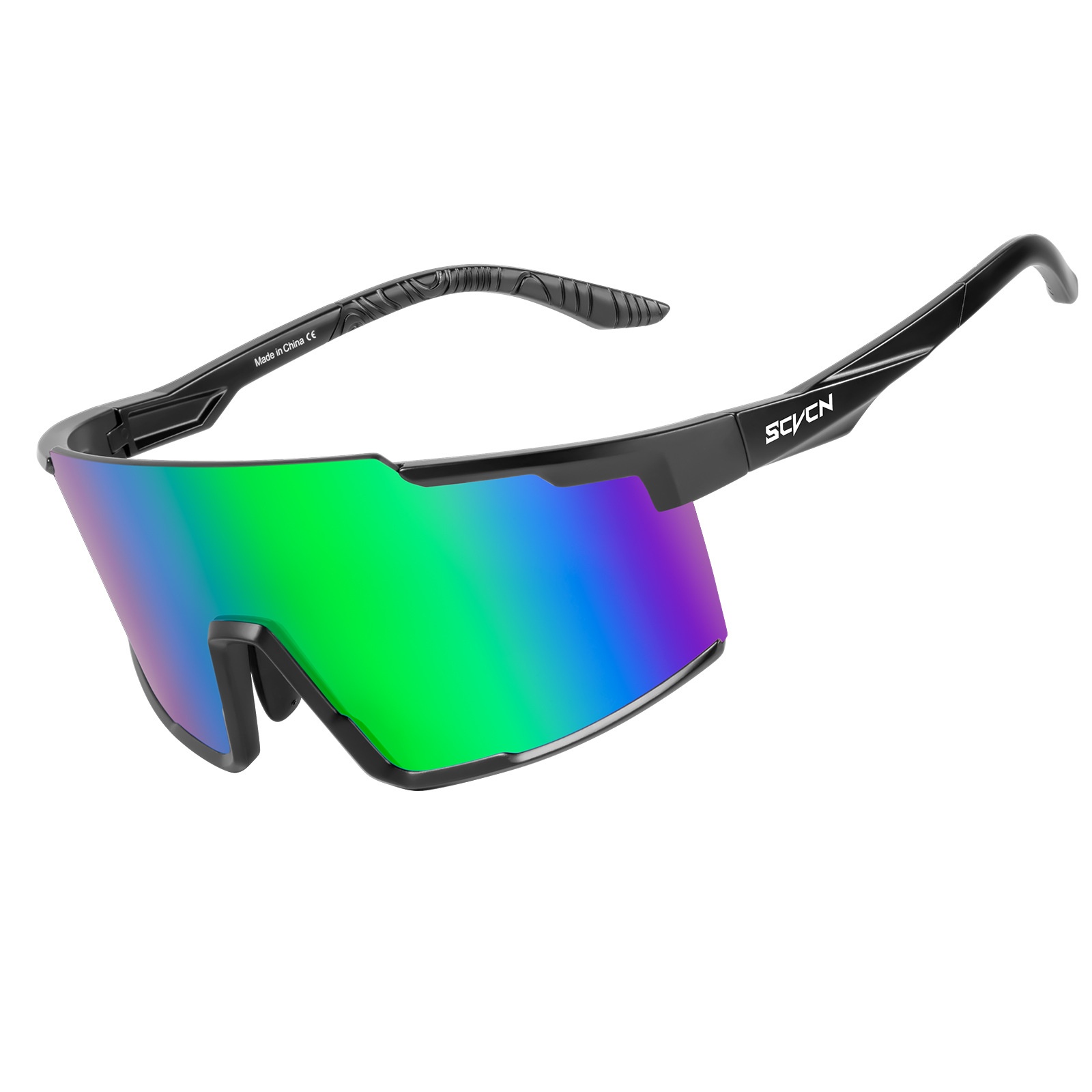 Gafas de Ciclismo Deportivo de PC, Cortavientos con Puente Nasal Ajustable, para Ciclismo de Carretera y Montañismo