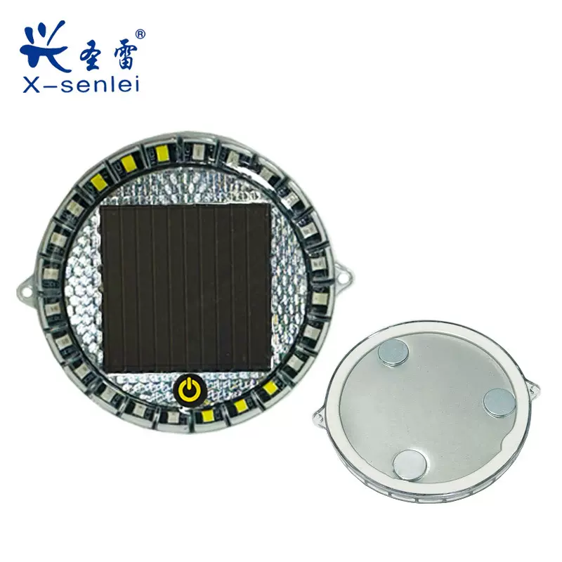 触摸式汽车太阳能爆闪灯 多模式太阳能防追尾灯驻车安全警示边灯