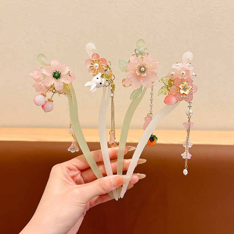 Niñas pinzas de cabello antiguo pinzas de niños nuevos pinzas de cabello chino pinzas de caballo falda de cara a caballo pinzas de cabello chino pasos de rocación estilo nacional de estilo soviético