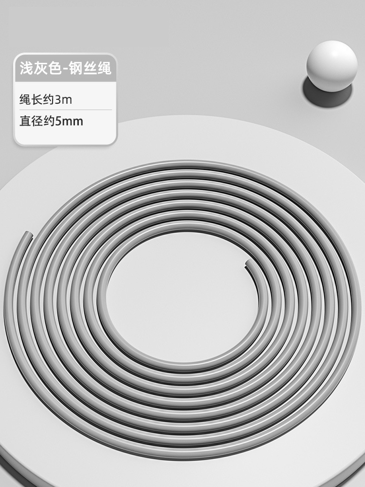3.0m 회색-5mm 강철 와이어 로프