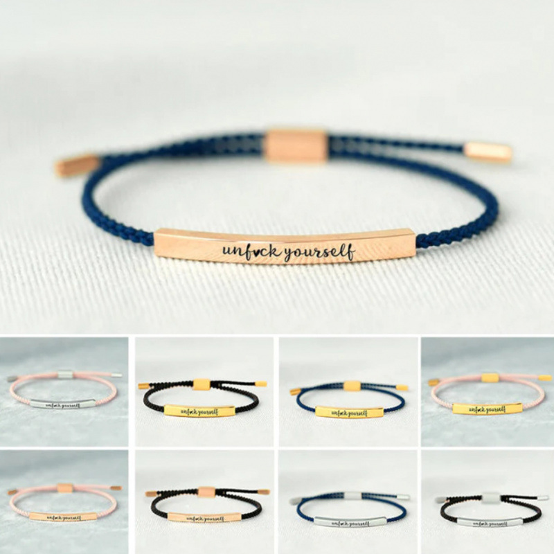 Amazon's New Unf Ck Yourself Fashion Versatile Woven Lucky Bracelet Amazon's New Unf Ck Yourself Fashion Versatile Woven Lucky Bracelet