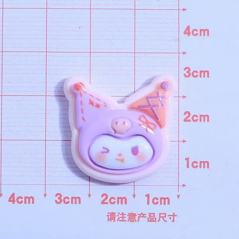 光沢のあるカラフルなサンリオヘッド手作り DIY クリーム接着剤ヘアピン携帯電話ケース水カップ文具樹脂アクセサリー卸売|undefined