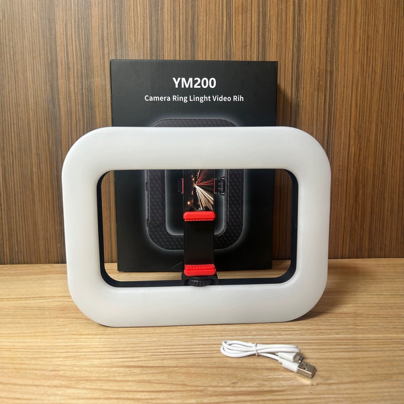 YM200 ハンドヘルドリングフィルライト屋外ポータブル内蔵バッテリー写真フィルライト照明 LED|undefined