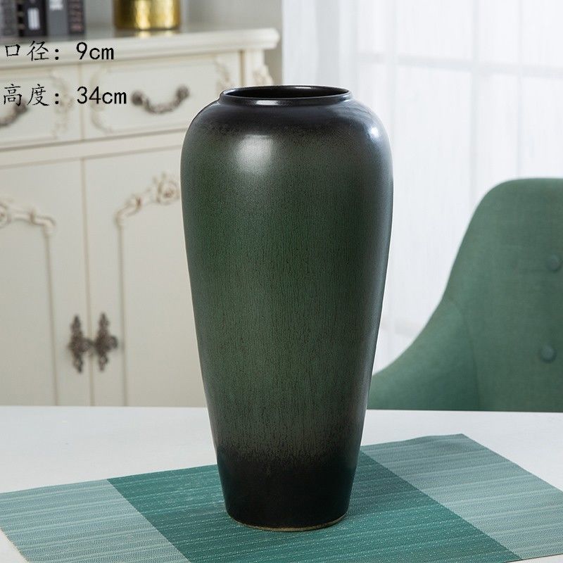 Jingdezhen nuevo jarrón de cerámica china planta maceta de flores de cerámica vintage flor seca sala de estar decoración moderna simple estricta