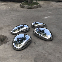 定制不锈钢石头雕塑水池鹅卵石摆件中式园林景观石头雕塑立体创意