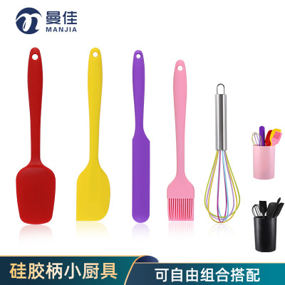 Mini silica gel baking Kitchenware 5 Set of parts All inclusive suit one scraper Knife Brush children available Cake