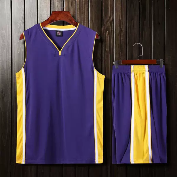Purple, V-neckline