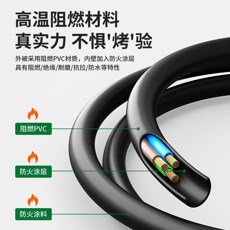 国标电源线台式主机电脑通用3芯三孔显示器电饭煲锅打印机带插头|undefined