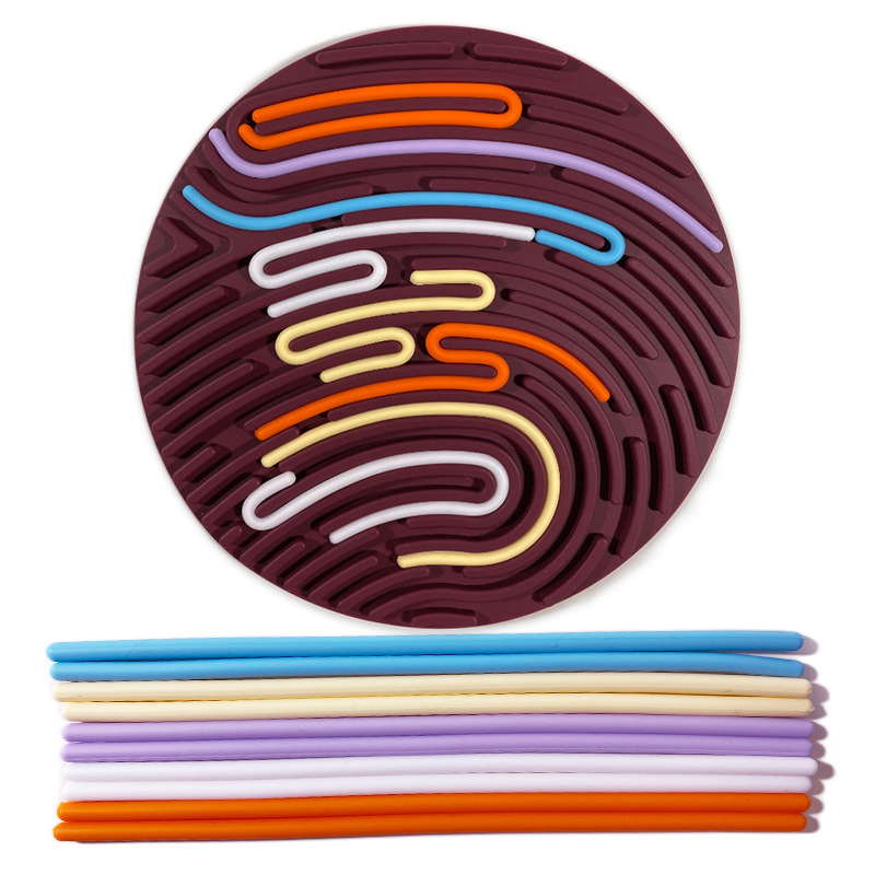 라운드 버건디 양면 재생 가능 ((실리콘 플레이트 1개 + 실리콘 스트립 10개 포함) 165g