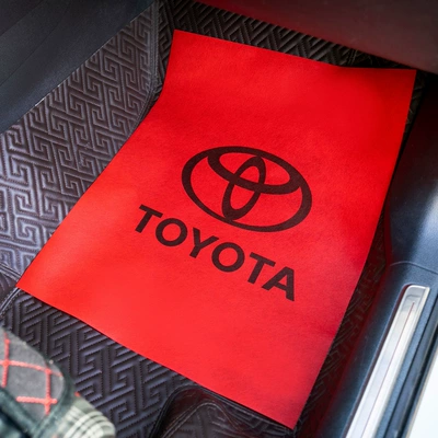 Disposable Non-woven Foot Mat Paper Replaces – Universal Foot Pad - 50-sheets-of-enlarged-4253-red-toyota-logos