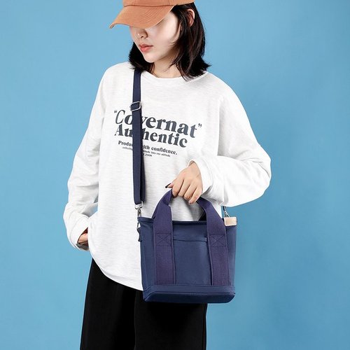 Canvas bag lunch bag new Japanese style hand-held crossbody bag women's bag large capacity thousand layer bag hand bag small bag