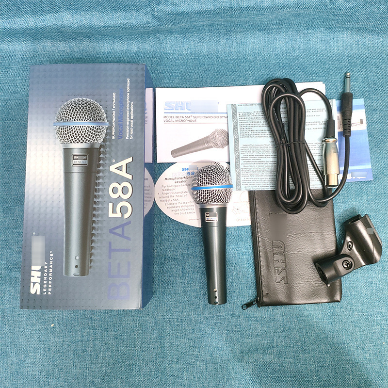 Cross-border dedicated Beta58A wired moving coil microphone professional singing KTV home vocal SM58 handheld microphone