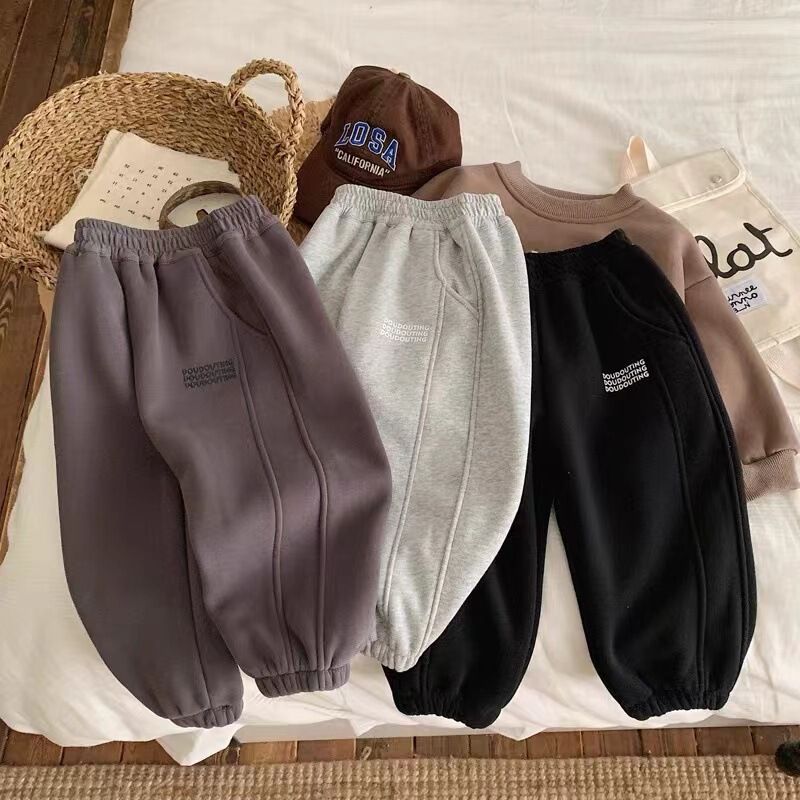 Boys' Fleece-Lined Sweatpants 2025 Winter New Children's Integrated Fleece Casual Sports Pants Toddler Baby Winter Pants Boys' Fleece-Lined Sweatpants 2025 Winter New Children's Integrated Fleece Casual Sports Pants Toddler Baby Winter Pants