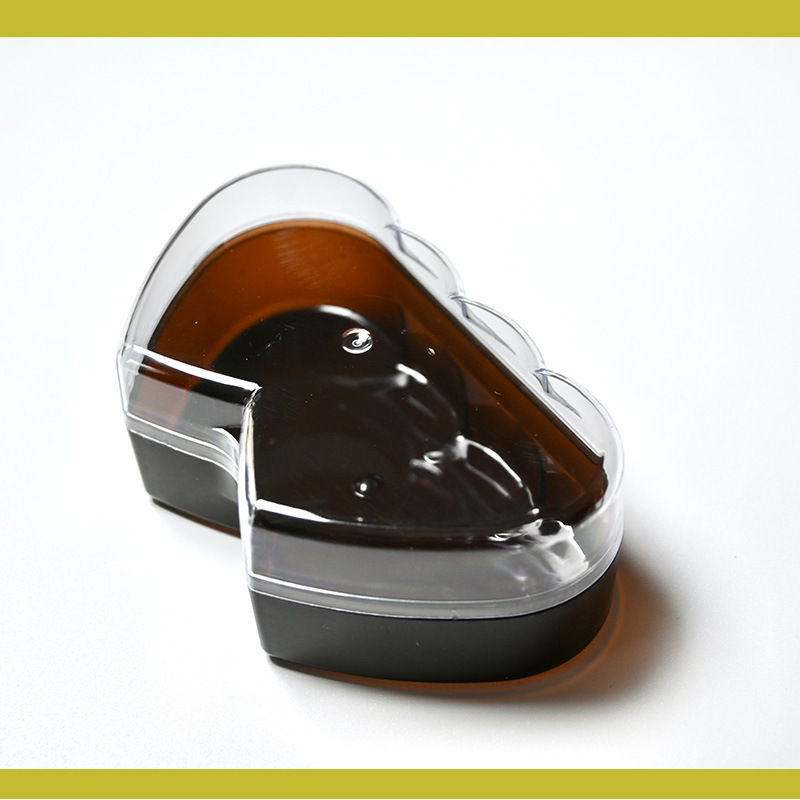 Caja de plástico con forma de corazón de 2 cápsulas, caja de regalo de boda, dulces de chocolate, caja de regalo de mano.