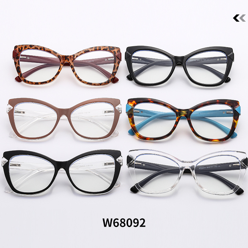 Fashion Style Fashion Geometric PC Cat Eye Full Frame Optical Glasses