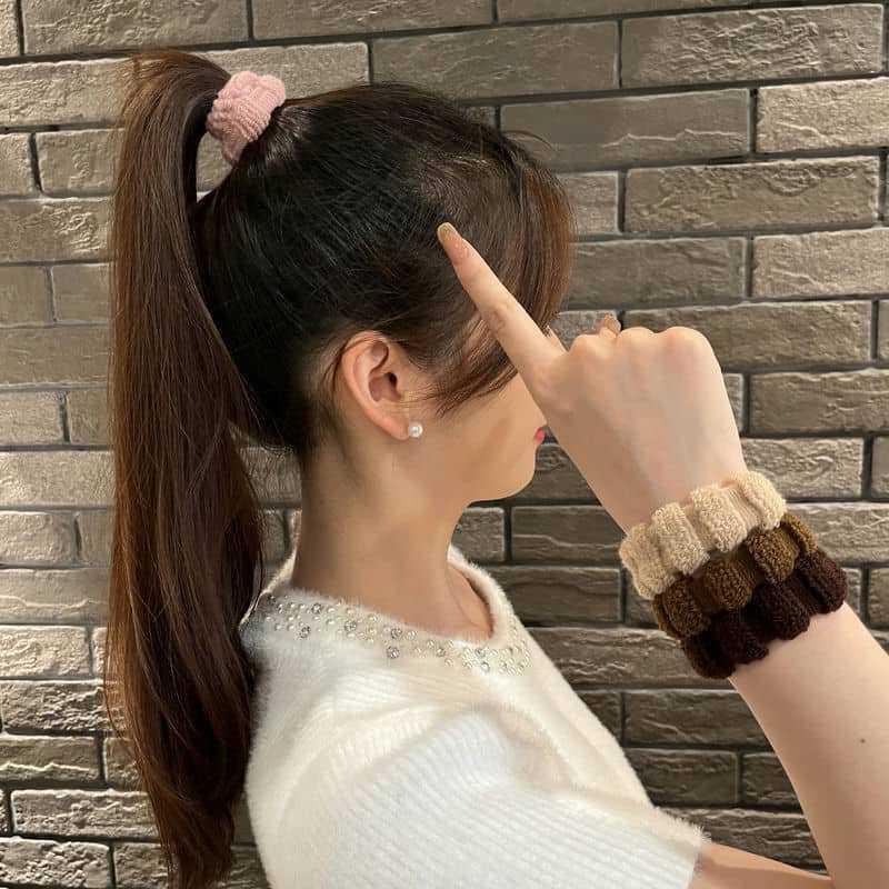 Durable cuerda de pelo enlatado banda de goma cuerda de pelo sin costuras de las mujeres alta Cola de Caballo anillo de pelo