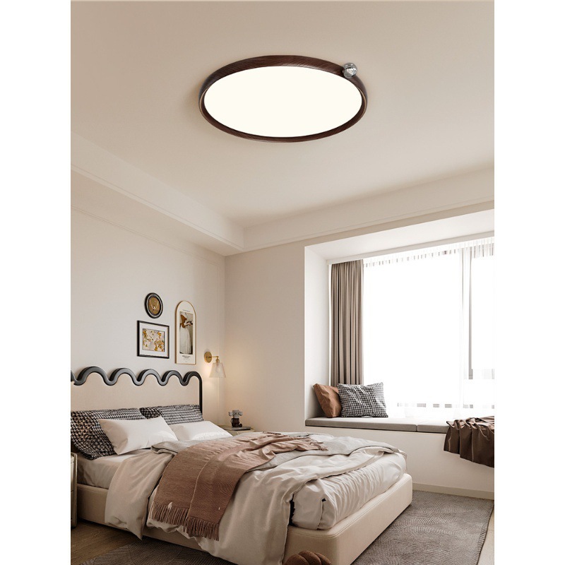 Lámparas de frutas de viento silenciosas, lámparas de techo para dormitorios de madera, estudio japonés retro, protección de ojos para niños, lámparas de espectro completo