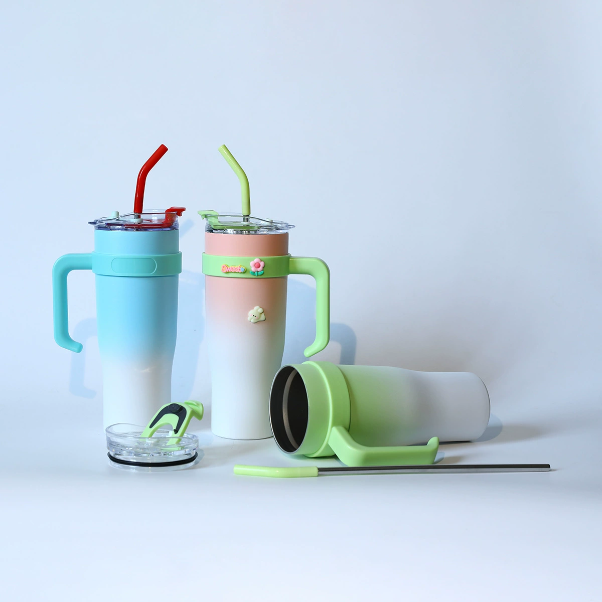 Capacious glass, high quality tea cup with glass, gradient