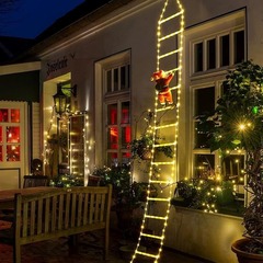 クリスマスの祝日の装飾のイルミネーションのはしごの明かりのサンタクロースのはしごの明かりのクリスマスツリーの壁のアマゾンの越境の新型