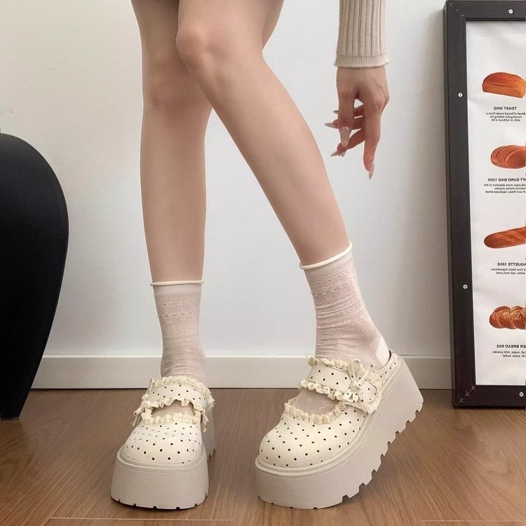 Muffin fondo grueso de hadas con cabeza de viento medio zapatillas para mujeres 2026 nuevas zapatillas de verano Mary Jane Burken