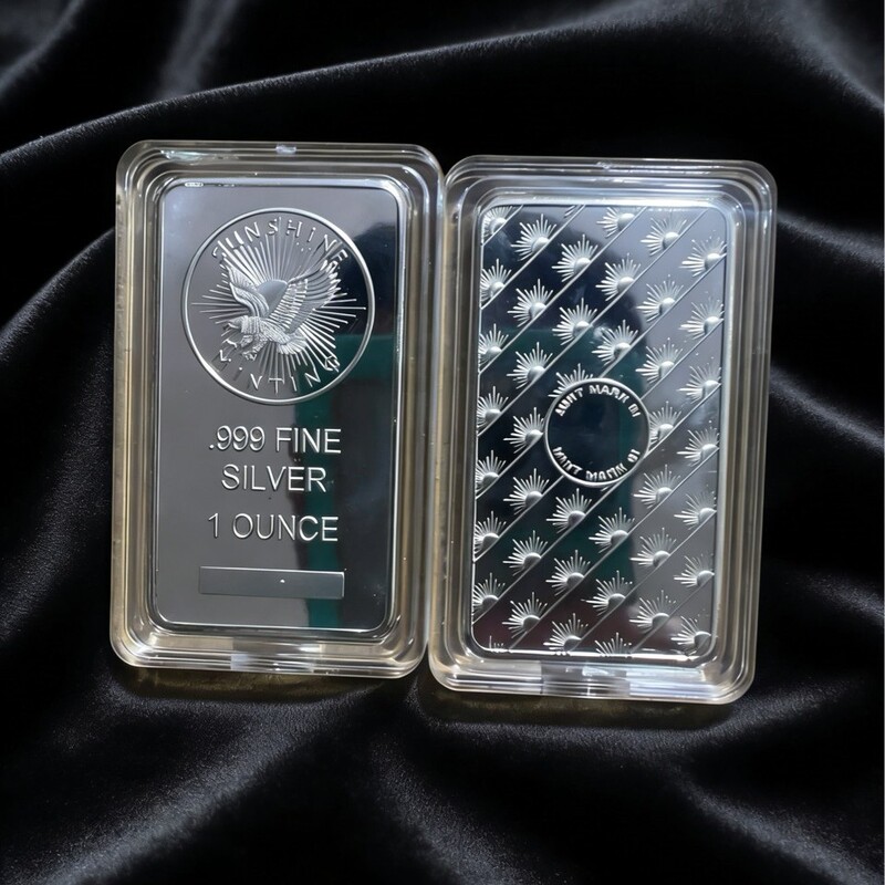 New 1-Ounce Commemorative Coin, American Eagle Silver Bar Commemorative Medal, Square Zinc Alloy Metal Nickel-Plated Crafts