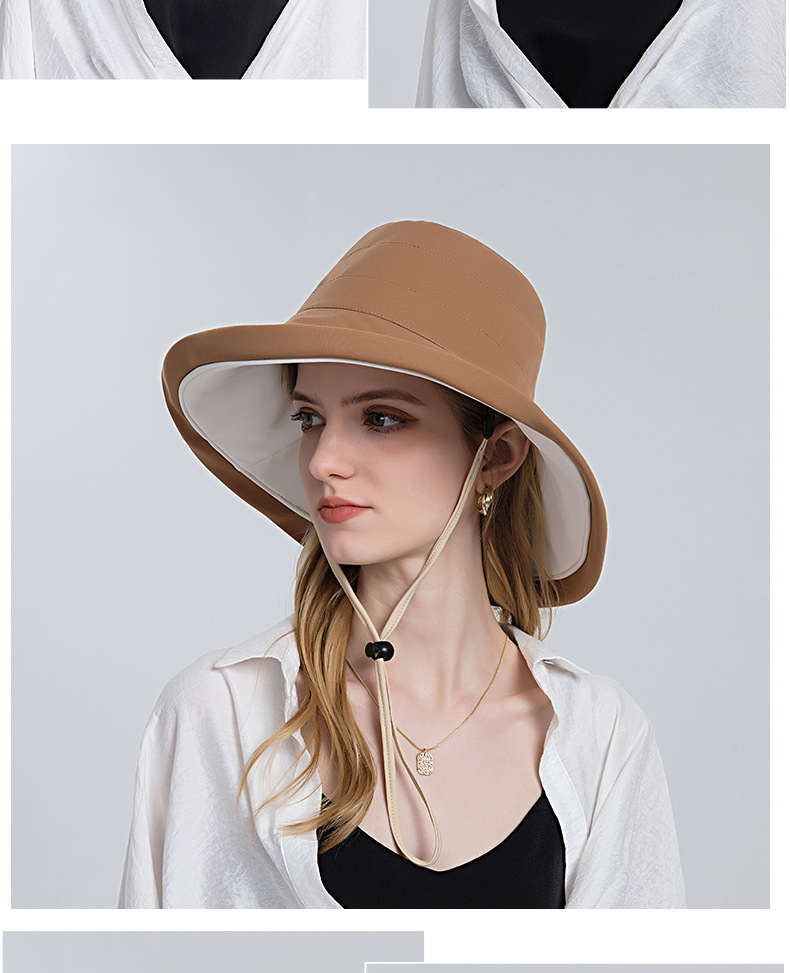 Fashion Big-brimmed Double-sided Fisherman Hat Women's display picture 3