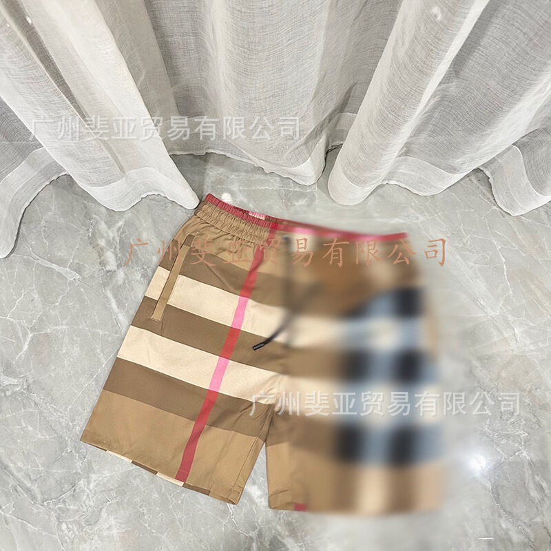 Cross-border wholesale foreign trade beach shorts bbr high-quality fashion printed logo light luxury casual versatile shorts Baobao