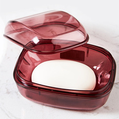 McBolong Nordic Style Transparent Soap Dispenser Double Layer Drainable Soap Box Plastic Soap Rack Bathroom Storage Rack