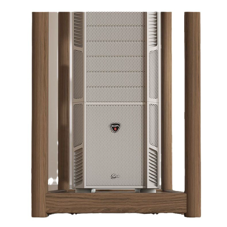 Solid wood computer host bracket chassis bracket computer printer storage rack floor-standing base mobile storage shelf