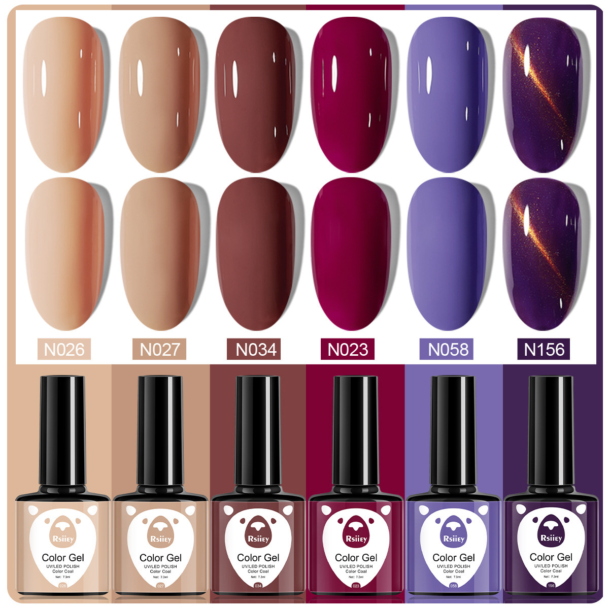 6 colores esmalte de uñas pegamento fototerapia embotellada color popular pintado brillante ojo de gato pegamento UV fototerapia pegamento esmalte de uñas traje de pegamento