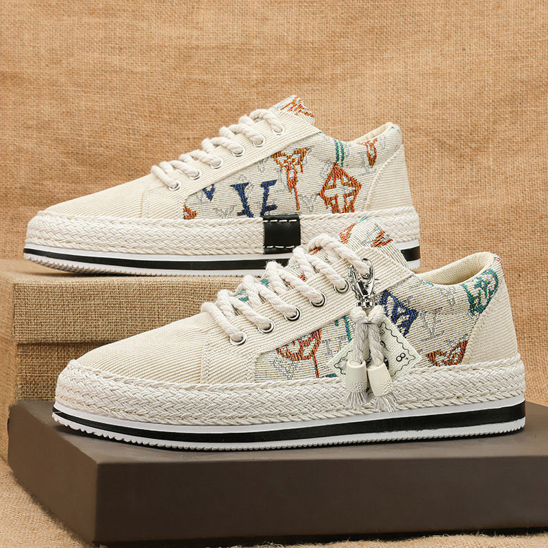 Zapatos de lona de hombre invierno ventilado tendencia de cordillera zapatos planos de hombre casual ligero viejo zapatos de tela de Beijing