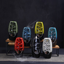 倒流陶瓷香炉创意家居禅意摆件左右逢源中号回流檀香窑变香薰炉跨