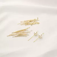 Wu Kai 14K18K золотой золотой держательный золотой аксессуар 9 слов иглы из бисера круглая головка Tdy delp серьги ювелирные подвески