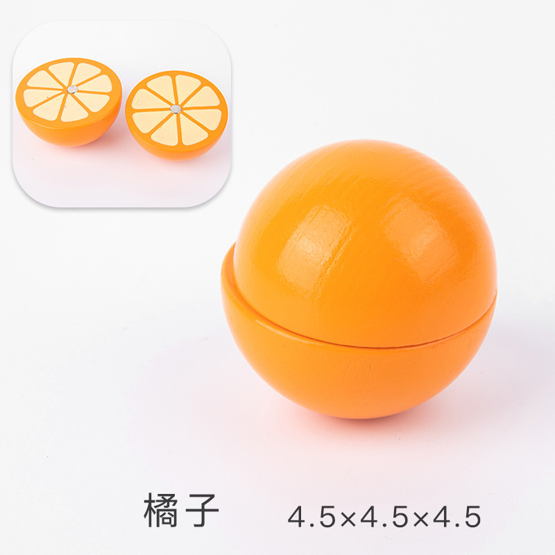 Los niños juegan casa cocina juguetes madera magnética verduras y frutas cortar madera frutas y verduras a granel traje al por mayor