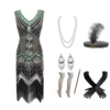 Green skirt, accessories