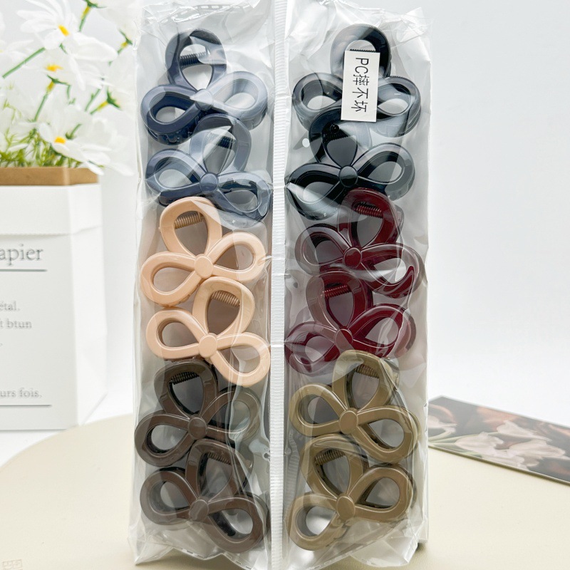 Pinza de pelo grande de plástico con diseño de PC, color té con leche, para mujer, estilo coreano, versión coreana, accesorios de tienda de dos yuanes. image 40