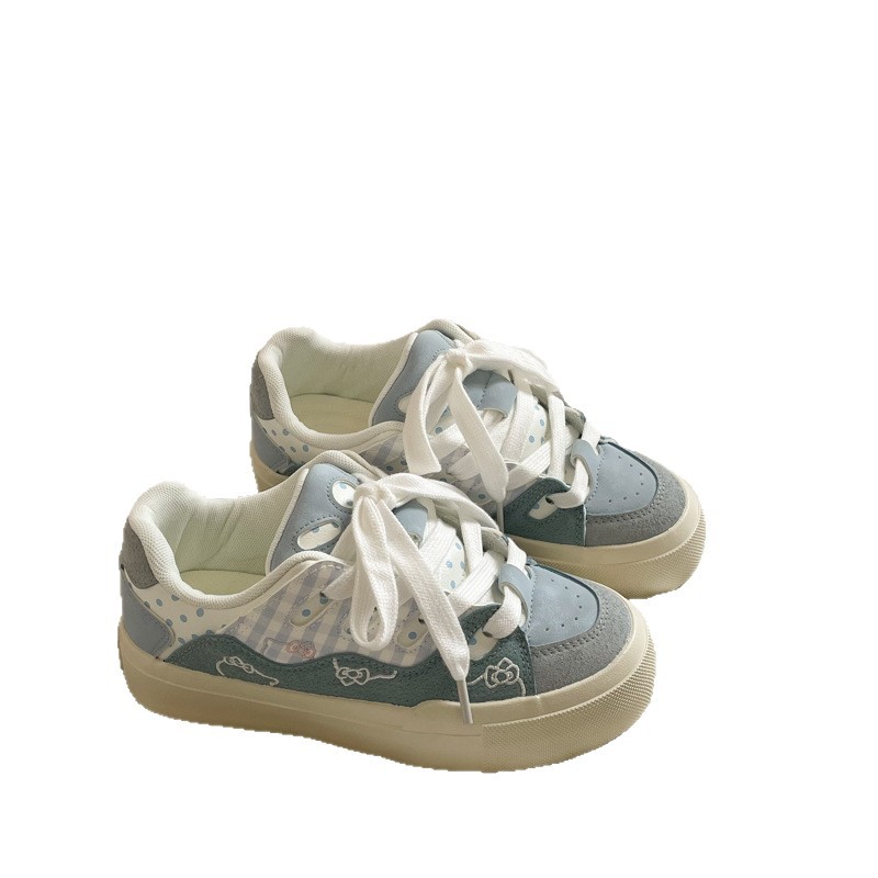 Diseño original Kitty zapatos de skate para mujeres 2025 nuevo otoño invierno versátil lindos zapatos blancos casuales zapatos deportivos
