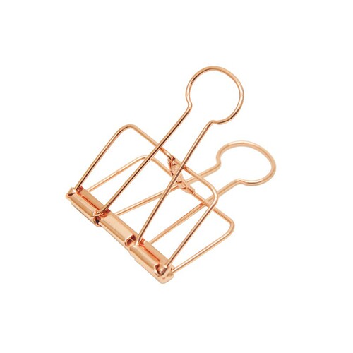 Gold silver hollow long tail clip electroplated swallowtail clip bronze note clip bill storage clip medium 32mm