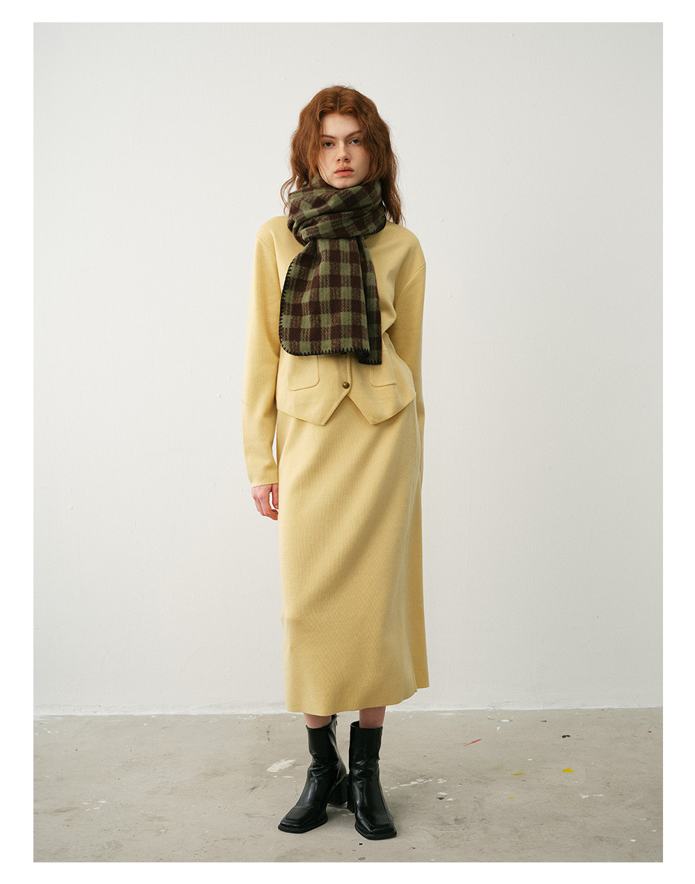 Weicher Schal Aus Kunstkaschmir Für Damen Mit Karo-muster_voghion.com