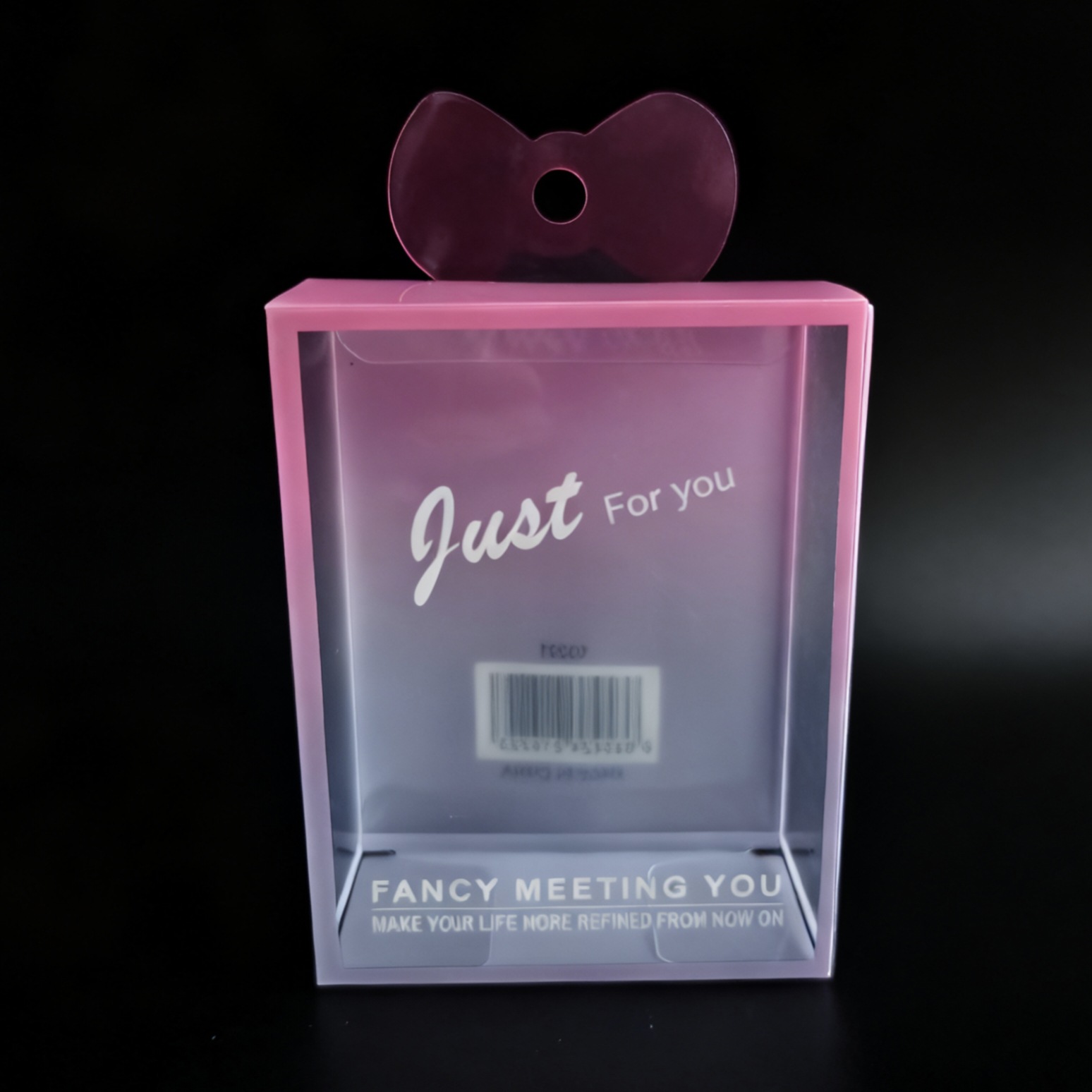 Cosméticos de belleza UV impresa arco colgante mascota caja de almacenamiento transparente polvo de maquillaje huevo mascota caja de almacenamiento transparente