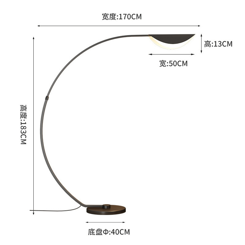 酒店工程样板房展厅客厅卧室落地灯设计师极简展厅大型钓鱼落地灯|undefined