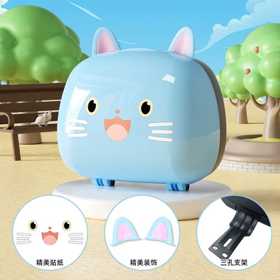 Electric car tail box — for Emma Electric Vehicle Trunk - replacement-backrest-installation-kitten-tail-box-light-pink-blue-comes-with-a-free-installation-gift-pack-small-q-tail-box