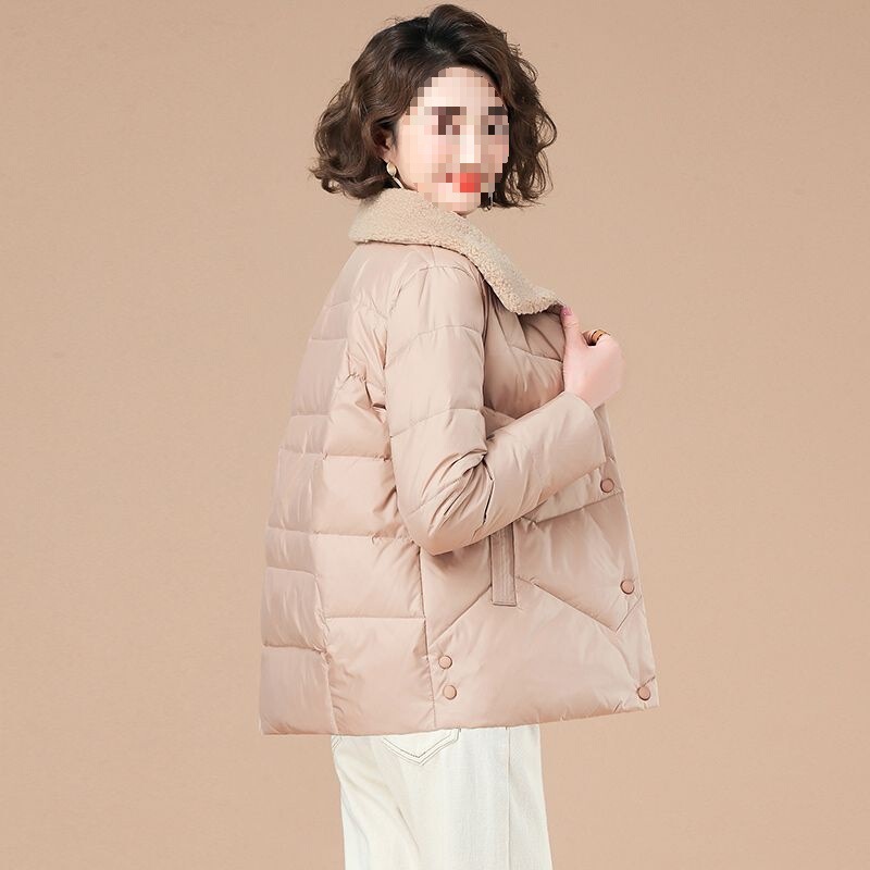 Cotton-Padded Jacket 2025 New Women's Winter Fashion Fleece-Lined Lamb Wool Cotton-Padded Jacket Women's Short Jacket Small Cotton-Padded Jacket for Women