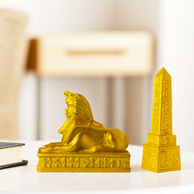Tanque de peces paisajismo decoración antiguo monumento egipcio resina figura Esfinge micro paisaje accesorios de paisajismo