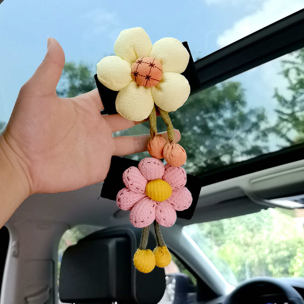2025 Creative Sunflower Car Handle Car Universal Car Door Handle Protective Cover Roof Handle Cover