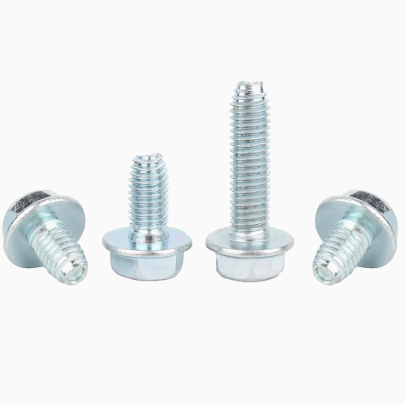Brida galvanizada diente triangular tornillo auto-tofante hexagonal cóncavo con brida de cerebro antideslizante auto-bloqueo cóncavo plano M4M5M6