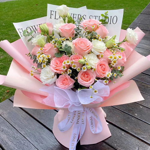 Two-color Ouya paper flower bouquet wrapping paper flower paper diy flower shop material gift gift floral wholesale