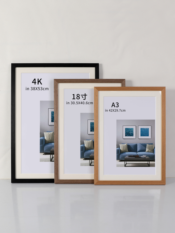 ✅ Solid Wood Picture Frame for Wall Mounting, A4 Photo Frame, Empty Frame, Large Size 4K Poster Frame, Puzzle Frame, A3 Tabletop Frame