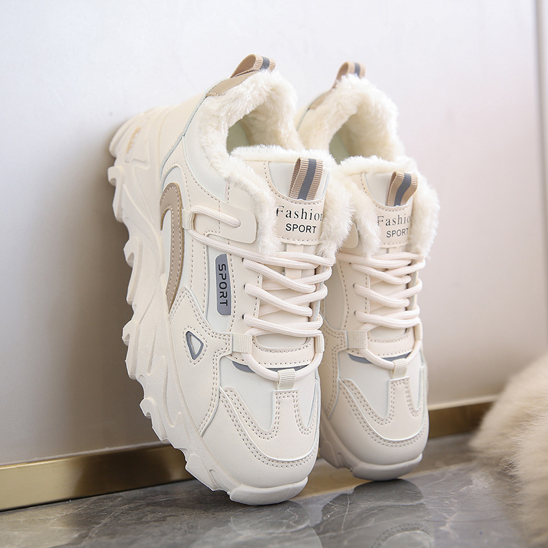 Damskor för löpning i läder höst lätta vardagssneakers_voghion.com