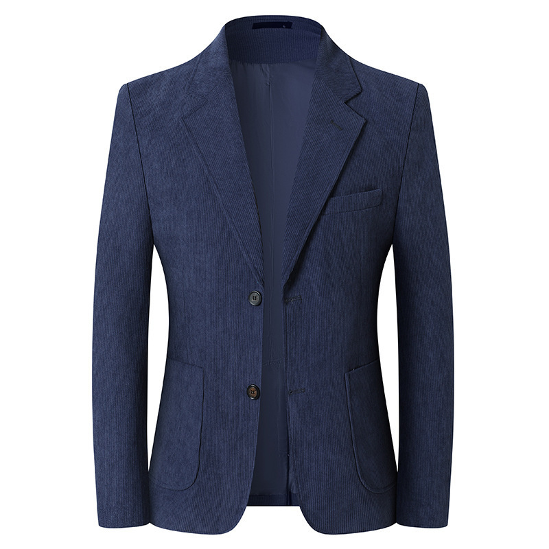 Cross-Border Foreign Trade Plus Size Men's Business Casual Small Suits European and American Men's Fashion Corduroy Suit Jackets Wholesale Cross-Border Foreign Trade Plus Size Men's Business Casual Small Suits European and American Men's Fashion Corduroy Suit Jackets Wholesale